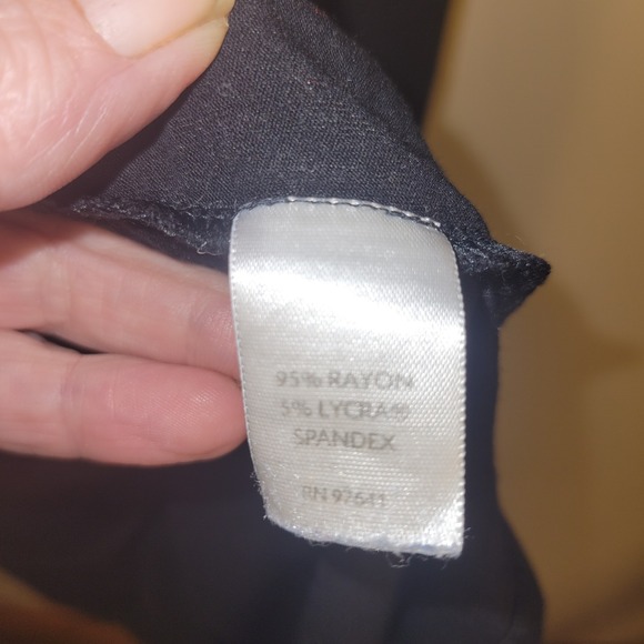 J. Jill Maxi Dress Women's Large Black Gray Rayon Stretch Short Sleeve‎ Classic - Picture 5 of 10